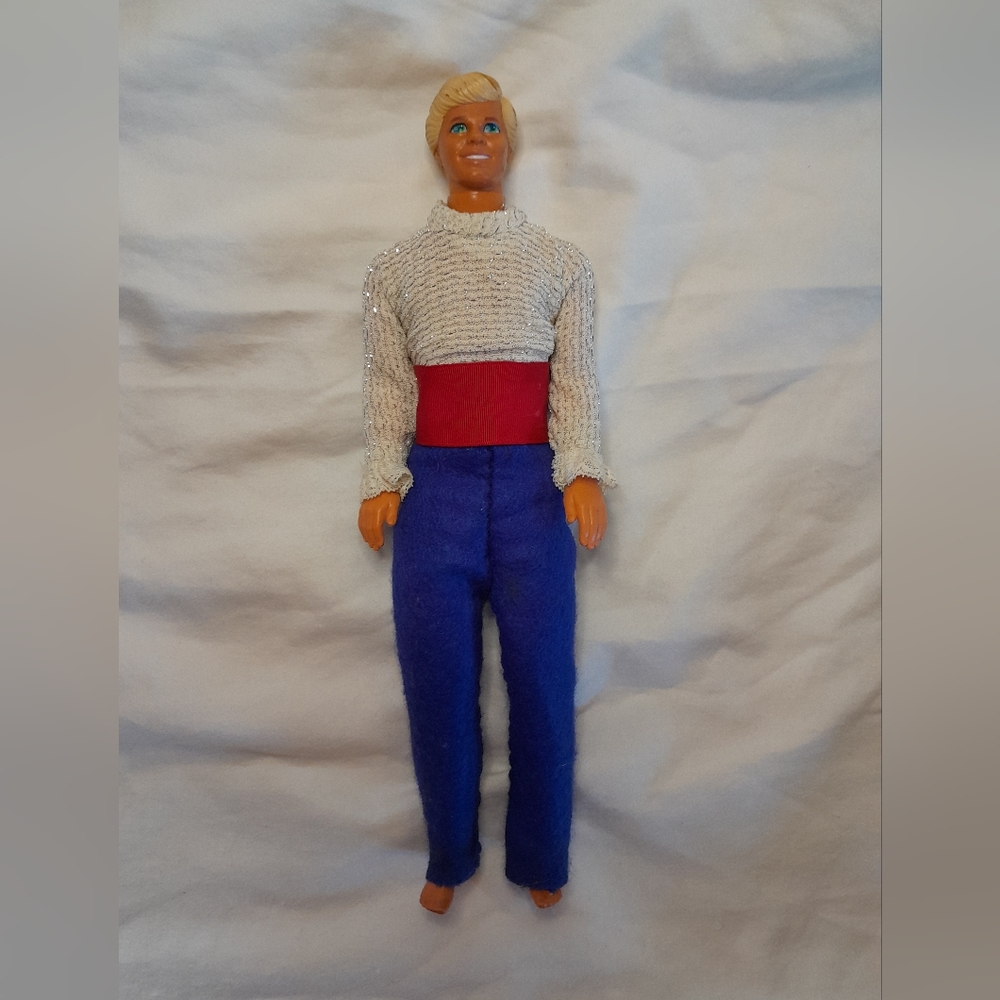 - Vintage 1968 Ken Barbie Moled Blonde Hair Blue Eyes.  12 inches Tall
